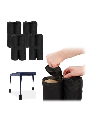 relaxdays 4x Pavillongewichte in Schwarz