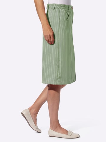 Sieh an! Rock in eucalyptus-ecru-gestreift