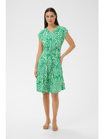 Kaffe Kleid KAbella Regular fit in Bright Green/Chalk s Animal