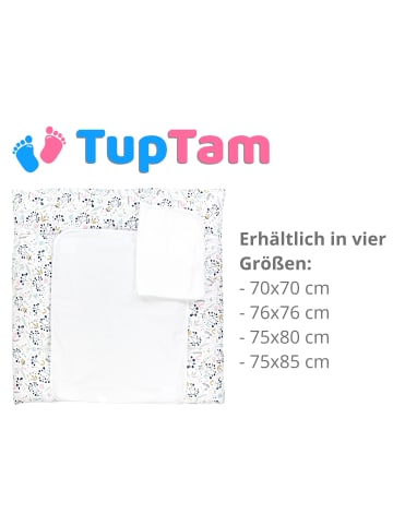 TupTam Wickelauflage inkl. 2 Frotteebezüge in weiß/beige