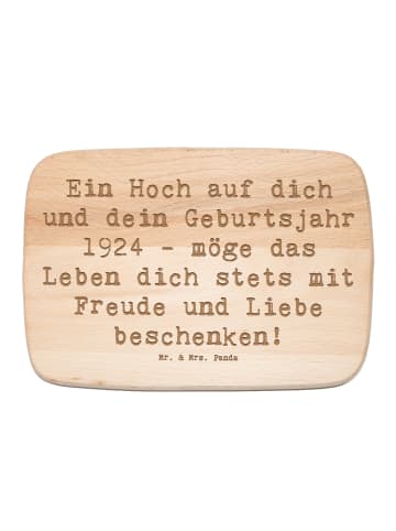 Mr. & Mrs. Panda Frühstücksbrettchen Spruch 1924 Geburtstag mit ... in Transparent