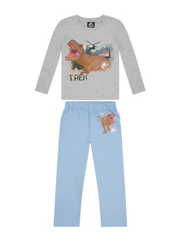 ONOMATO! 2tlg. Outfit: Schlafanzug Langarmshirt und Hose Jurassic World T-Rex in Mehrfarbig