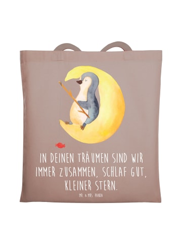 Mr. & Mrs. Panda Schultasche Alleine schlafen lernen mit Spruch in Braun Pastell