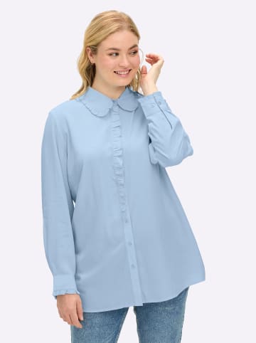 sheego Hemdbluse in hellblau