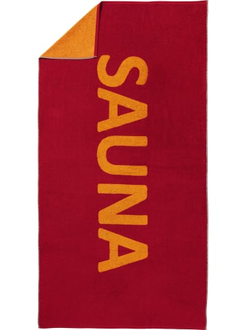 Erwin Müller Jacquard Saunatuch in terra-orange