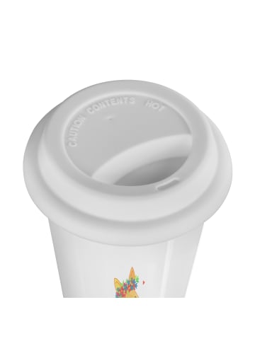 Mr. & Mrs. Panda Coffee To Go Becher Fuchs Blumen mit Spruch in Weiß