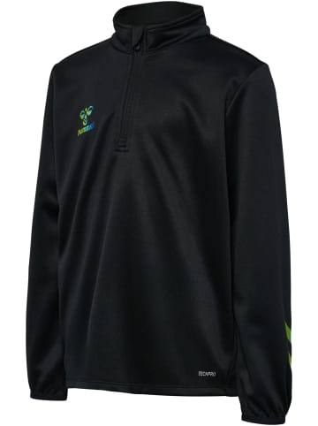 Hummel Halbreißverschluss Jacke Hmlshimmer Multisport Kinder in BLACK/LIMEADE