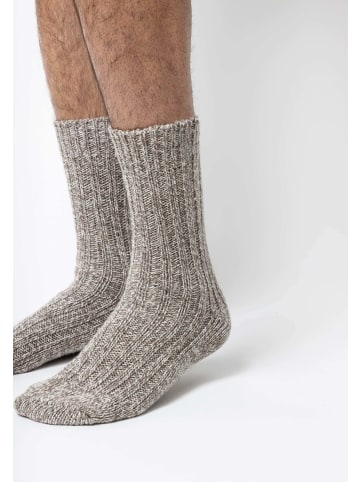 SNOCKS Norweger Socken Mix (Offwhite/Braun) 2 Paar