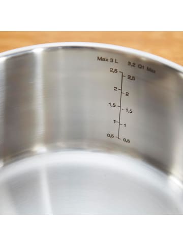 Tefal Tefal Duetto Kochtopf 24 cm A70546 Induktion Glasdeckel z. Abgießen Edelstahl