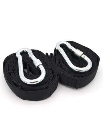 AMANKA Hängematten Befestigung Ronny mit Karabiner und 2 Riemen braun