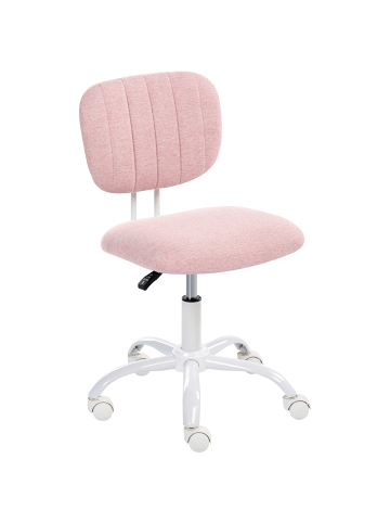 Beliani Bürostuhl BUBBLY in Rosa/Weiß - (W) 52 x (H) 78 x (L) 52 cm