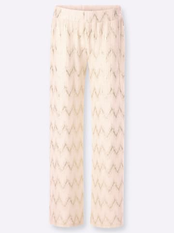 Heine Jersey-Hose in champagner-goldfarben-bedruckt