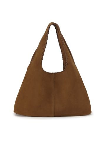 Les Visionnaires Paz Cozy Schultertasche Leder 43 cm in cognac