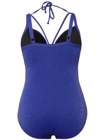 Ulla Popken Badeanzug in royalblau