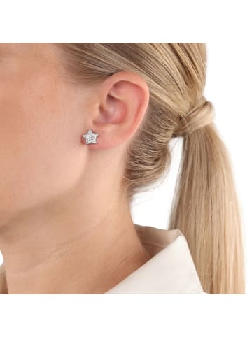 Amor Ohrstecker Edelstahl, IP Silber in Silber