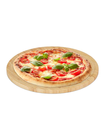 relaxdays Pizzateller in Natur - Ø 32 cm