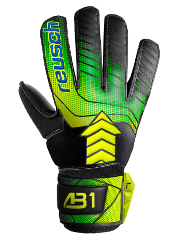 Reusch Torwarthandschuhe Attrakt AB1 Solid Junior in 7052 black/safety yellow/blck