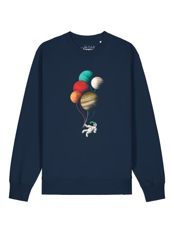 wat? Apparel Sweatshirt Balloon Spaceman in Dunkelblau