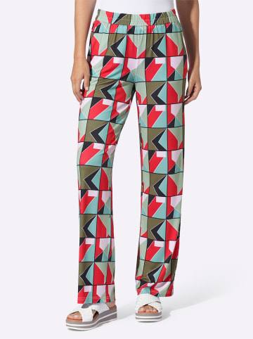 Heine Druckhose in pink-schwarz-bedruckt