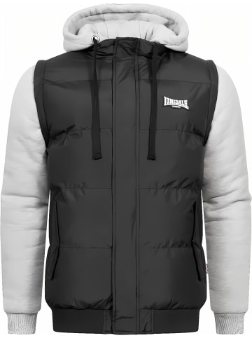 Lonsdale Jacke "Dowpot Herren Jacke mit Kapuze normale Passform" in Schwarz