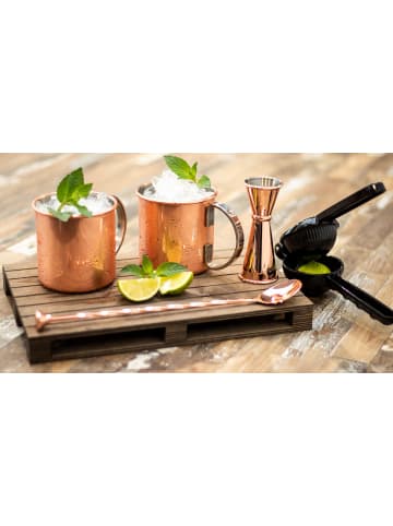 Buddy's Bar Cocktail Set 4 tlg. -MOSCOW MULE- in Kupfer, Maße: 9x12x10 cm