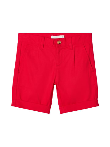 name it Name It Jungen Webshorts aus Baumwolle mit Taschen True Red 128