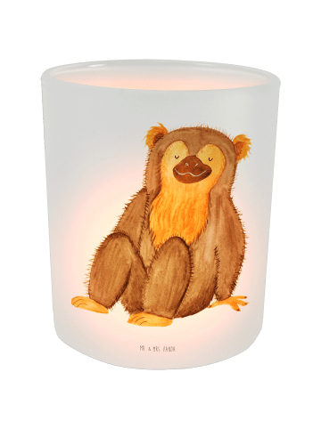 Mr. & Mrs. Panda Kerzenhalter Affe ohne Spruch in Transparent