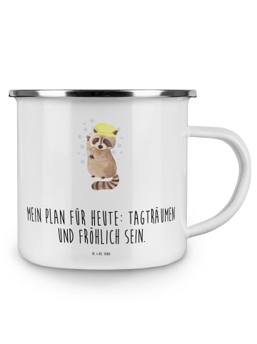 Mr. & Mrs. Panda Becher Waschbär mit Spruch in Weiß