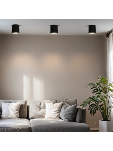 Licht-Erlebnisse Deckenlampe Ø 13 x (H)13.5 cm in SchwarzSchwarz