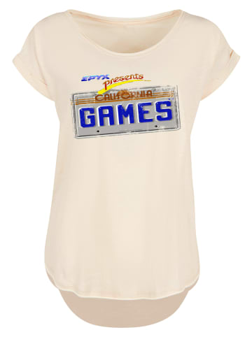 F4NT4STIC Long Cut T-Shirt Retro Gaming California Games Plate in Whitesand