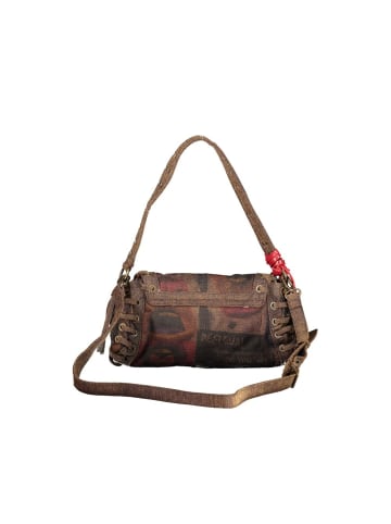 Braun Baumwolle Damen Schultertasche