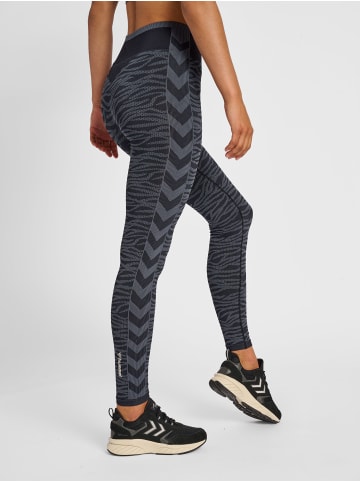 Hummel Leggings Hmlmt Saga Multisport Damen in BLACK/ASPHALT MELANGE