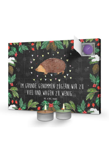 Mr. & Mrs. Panda Adventskalender Igel Herzen mit Spruch in Kreidetafel