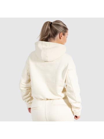 SMILODOX Crop Hoodie Rylanda in Creme