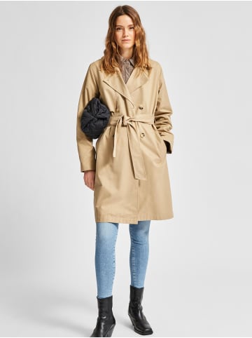 SELECTED FEMME Eleganter Trench Coat Übergang Mantel SLFWEKA in Beige
