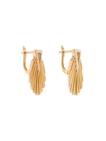 IZIA Women Latch Back Earrings in Rose Gold White