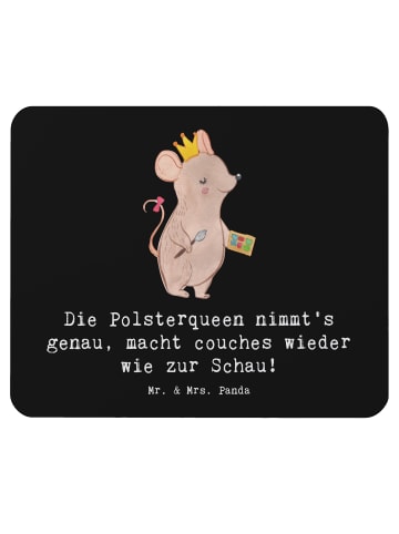 Mr. & Mrs. Panda Mousepad Polsterei Präzision mit Spruch in Schwarz