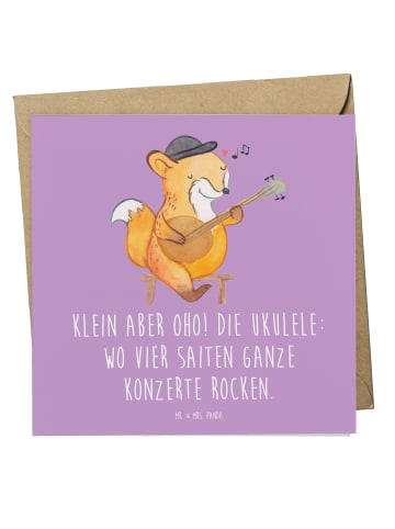 Mr. & Mrs. Panda Klappkarte Ukulele Magie mit Spruch in Lavendeltraum