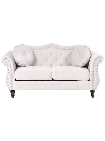 Beliani 3-tlg 2-Sitzer Sofa SKIEN in Beige/Schwarz
