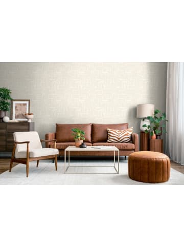 A.S. Création Tapete Modern Canvas in Elfenbeinweiß