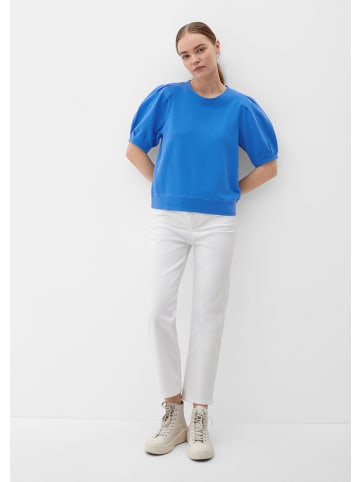 S. Oliver Sweatshirt kurzarm in Blau