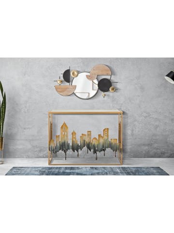 Mauro Ferretti Konsolentisch aus Metall mit mehrfarbigem Spiegel, 110 x 38,5 x 81 cm
