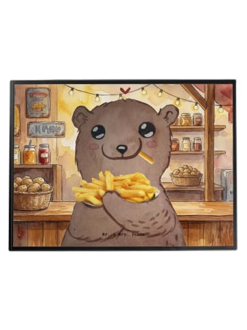 Mr. & Mrs. Panda Bastelmatte Bär Pommes verliebt Design ohne Spruch in Weiß