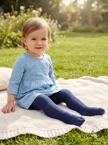 TupTam Mädchen Strickstrumpfhosen Bunt Gemustert 6er Pack in blau/weiß