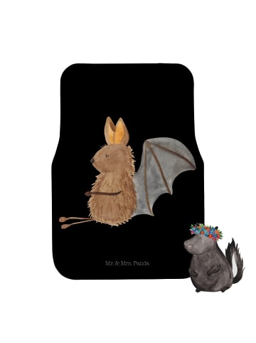 Mr. & Mrs. Panda Automatte Fledermaus Sitzen ohne Spruch in Schwarz