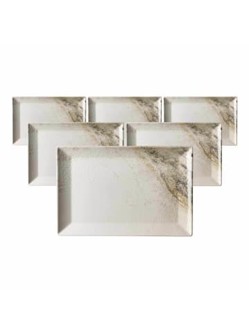 Ritzenhoff & Breker 6er Set Platten Arezzo 30 x 20 cm in braun