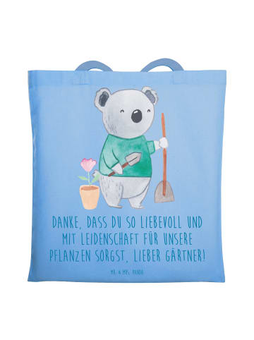 Mr. & Mrs. Panda ToteBag Lieber Gärtner mit Spruch in Sky Blue