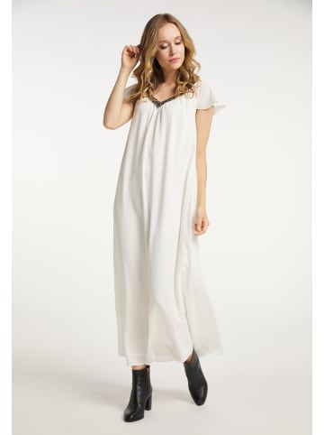 DreiMaster Damen Sommerkleid in Wollweiss