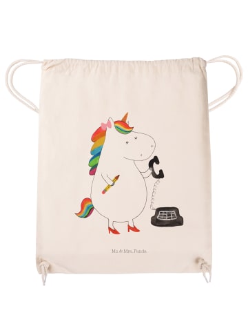 Mr. & Mrs. Panda gymnastiktasche Einhorn Sekretärin ohne Spruch in Creme