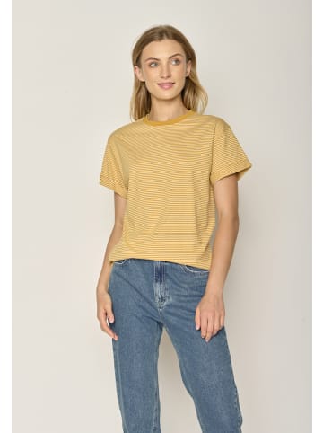 GreenBomb T-Shirt Basic in Gold Streifen